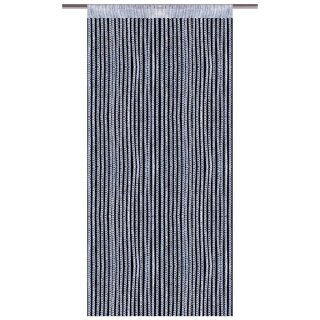 Fadenvorhang in Metallic-Optik mit Stangendurchzug Silber 90x250cm