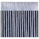 Fadenvorhang in Metallic-Optik mit Stangendurchzug Silber 140x250cm