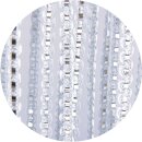 Fadenvorhang in Metallic-Optik mit Stangendurchzug Silber 140x250cm