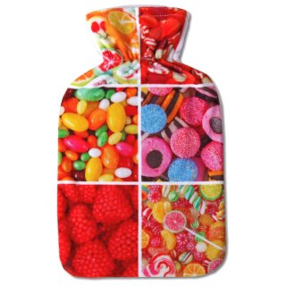 Wärmflaschenbezug mit Motiv (Bonbon)