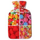 Wärmflaschenbezug mit Motiv (Bonbon)