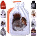 Wärmflaschenbezug mit Motiv (Eichhörnchen)