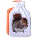 Wärmflaschenbezug mit Motiv (Eichhörnchen)