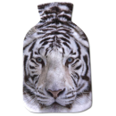 Wärmflaschenbezug mit Motiv ( Tiger weiß )