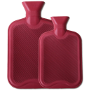 Wärmflasche aus Gummi 2 Liter - Rot