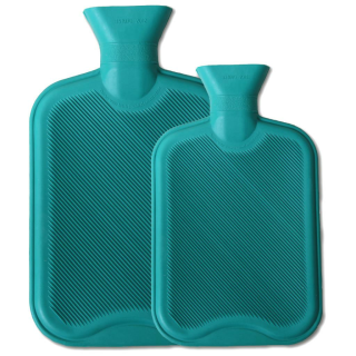 Wärmflasche aus Gummi 2 Liter - Grün