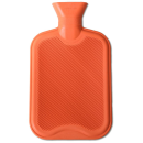 Wärmflasche aus Gummi 2 Liter - Orange