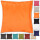 Kissenhüllen 50x50 Alessia orange - möhre mit Füllung