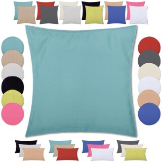 Kissenbezüge „Ellen“ mit Reißverschluss 30x30cm ohne Füllung Türkis