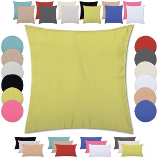 Kissenbezüge „Ellen“ mit Reißverschluss 40x40cm ohne Füllung Apfelgrün