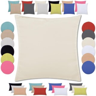 Kissenbezüge „Ellen“ mit Reißverschluss 40x40cm ohne Füllung Beige