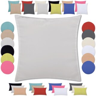 Kissenbezüge „Ellen“ mit Reißverschluss 40x40cm ohne Füllung Hellgrau