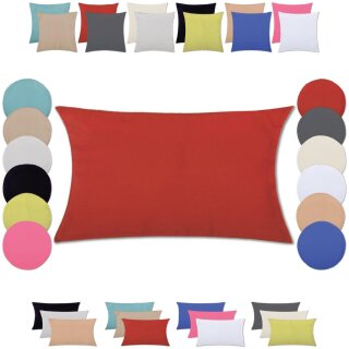 Kissenbezüge „Ellen“ mit Reißverschluss 40x60cm ohne Füllung Rot