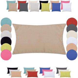 Kissenbezüge „Ellen“ mit Reißverschluss 40x60cm ohne Füllung Taupe