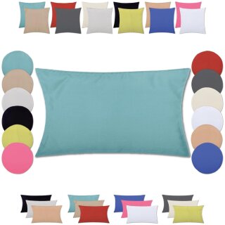 Kissenbezüge „Ellen“ mit Reißverschluss 40x60cm ohne Füllung Türkis