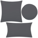 Kissenbezüge „Ellen“ mit Reißverschluss 50x50cm ohne Füllung Anthrazit