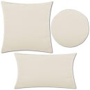 Kissenbezüge „Ellen“ mit Reißverschluss 50x50cm ohne Füllung Beige