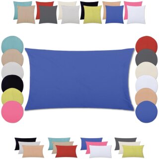 Kissenbezüge „Ellen“ mit Reißverschluss 40x80cm ohne Füllung Blau