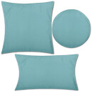 Kissenbezüge „Ellen“ mit Reißverschluss 50cm rund ohne Füllung Türkis
