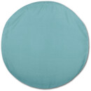 Kissenbezüge „Ellen“ mit Reißverschluss 50cm rund ohne Füllung Türkis