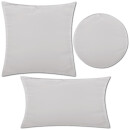 Kissenbezüge „Ellen“ mit Reißverschluss 50cm rund ohne Füllung Hellgrau