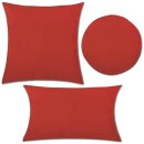 Kissenbezüge „Ellen“ mit Reißverschluss 60cm rund ohne Füllung Rot
