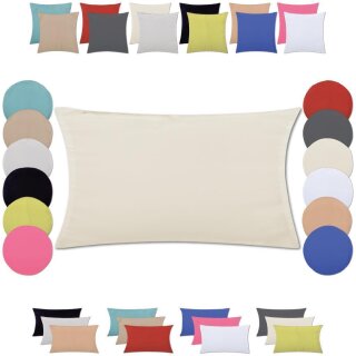 Kissenbezüge „Ellen“ mit Reißverschluss 30x50cm ohne Füllung Beige