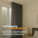 Gardine Blickdicht "Ellen" mit Kräuselband - 140x145 cm - Anthrazit