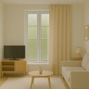 Gardine Blickdicht "Ellen" mit Universalband - 140x145 cm - Beige