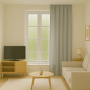Gardine Blickdicht "Ellen" mit Universalband - 140x175 cm - Hellgrau