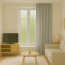 Gardine Blickdicht "Ellen" mit Universalband - 140x175 cm - Hellgrau