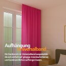 Gardine Blickdicht "Ellen" mit Universalband - 140x245 cm - Pink