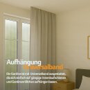 Gardine Blickdicht "Ellen" mit Universalband - 140x245 cm - Hellgrau