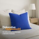 Kissenhülle "Ellen" im modernen Uni-Design Blau 30 x 30 cm