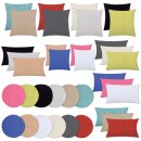 Kissenhülle "Ellen" im modernen Uni-Design Pink Ø 40 cm