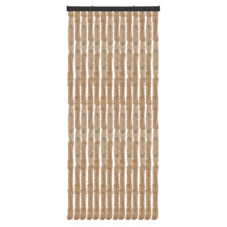 Flauschvorhang Chenille Unistreifen Beige 56x185 cm