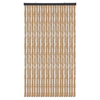 Flauschvorhang Chenille Unistreifen Beige 90x220 cm