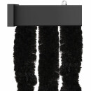 Flauschvorhang (56x185 cm) Türvorhang "Schwarz" als Insektenschutz