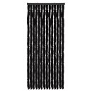Flauschvorhang Chenille Unistreifen Schwarz 56x185 cm