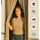 Flauschvorhang Chenille Unistreifen Schwarz 56x185 cm