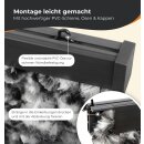 Flauschvorhang Chenille Unistreifen Schwarz 56x185 cm