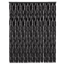 Flauschvorhang Chenille Unistreifen Schwarz 120x200 cm