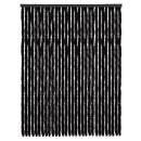 Flauschvorhang Chenille Unistreifen Schwarz 120x200 cm