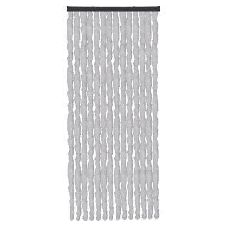 Flauschvorhang Chenille Unistreifen Grau 56x185 cm