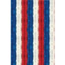 Flauschvorhang 90x200 Unistreifen rot - weiß - blau