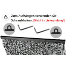 Flauschvorhang 90x200 Unistreifen schwarz