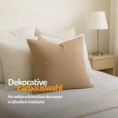 Kissenhülle "Ellen" im modernen Uni-Design Hellbraun 40 x 40 cm