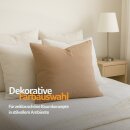 Kissenhülle "Ellen" im modernen Uni-Design Hellbraun 50 x 50 cm