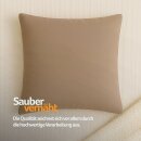 Kissenhülle "Ellen" im modernen Uni-Design Hellbraun 50 x 50 cm