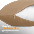 Kissenhülle "Ellen" im modernen Uni-Design Hellbraun 50 x 50 cm